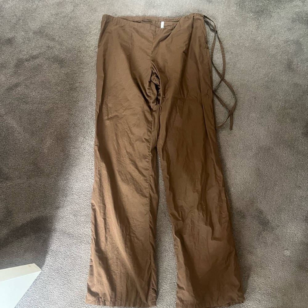 Brooke Callahan Tie Pants- Chocolate